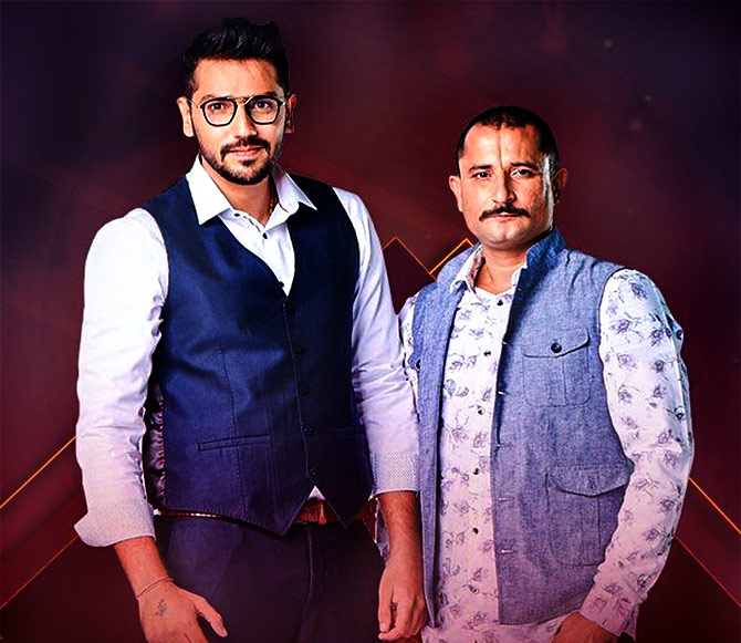 Romil with his friend Nirmal
