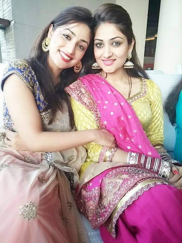 with her sister