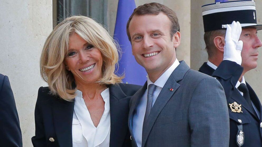 Emmanuel Macron with Wife